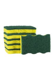 Dawn Heavy Duty Kitchen Dish Sponges, Green/Yellow (Pack of 6)